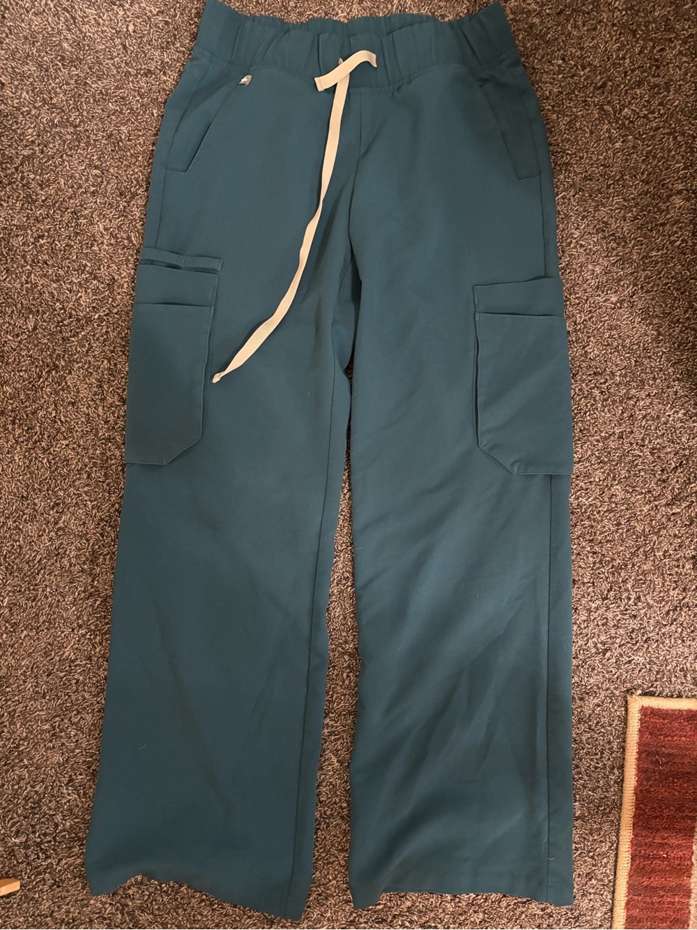 Teal FIGS Women's Tema Performance Wide Leg Scrub Pants